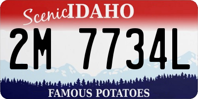 ID license plate 2M7734L