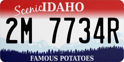 ID license plate 2M7734R