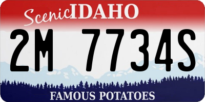 ID license plate 2M7734S