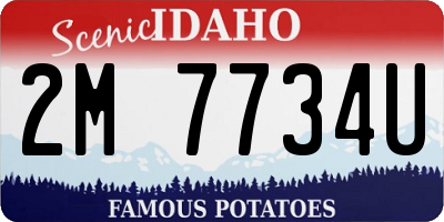 ID license plate 2M7734U