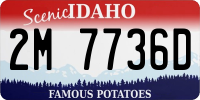 ID license plate 2M7736D