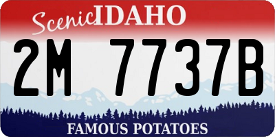 ID license plate 2M7737B