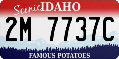 ID license plate 2M7737C