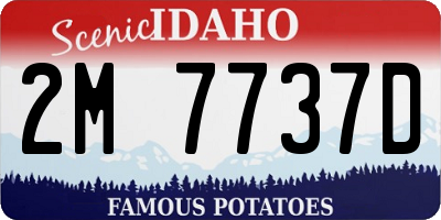 ID license plate 2M7737D