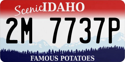 ID license plate 2M7737P