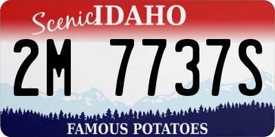 ID license plate 2M7737S