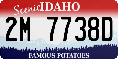 ID license plate 2M7738D