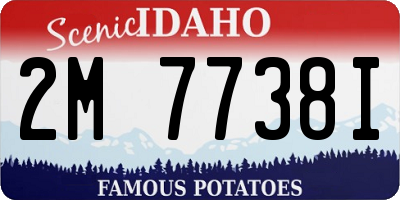 ID license plate 2M7738I