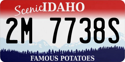 ID license plate 2M7738S