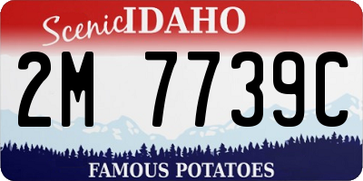 ID license plate 2M7739C