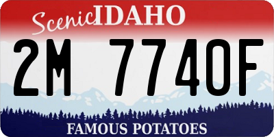 ID license plate 2M7740F