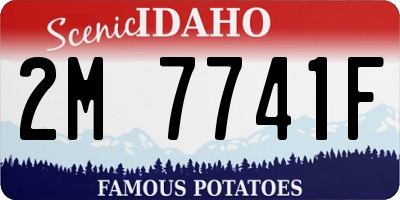 ID license plate 2M7741F