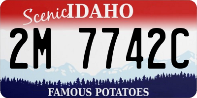 ID license plate 2M7742C