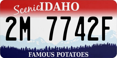ID license plate 2M7742F