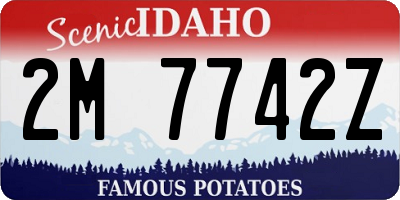 ID license plate 2M7742Z