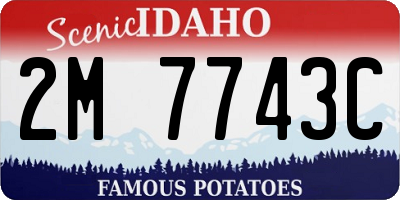 ID license plate 2M7743C