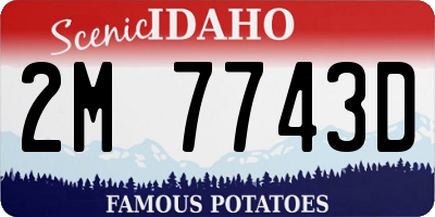 ID license plate 2M7743D