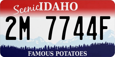 ID license plate 2M7744F