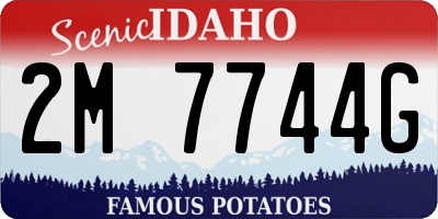 ID license plate 2M7744G
