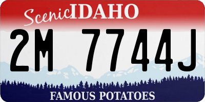 ID license plate 2M7744J