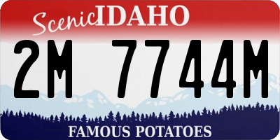 ID license plate 2M7744M