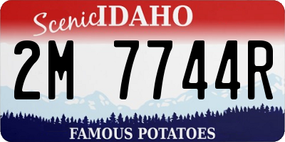 ID license plate 2M7744R