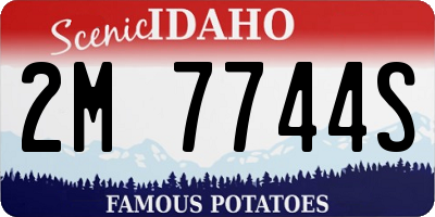 ID license plate 2M7744S