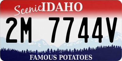 ID license plate 2M7744V