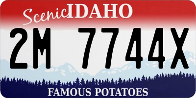 ID license plate 2M7744X