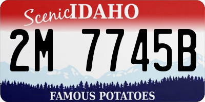 ID license plate 2M7745B