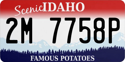 ID license plate 2M7758P