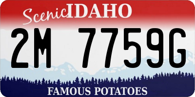 ID license plate 2M7759G