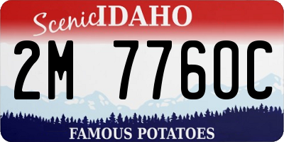 ID license plate 2M7760C