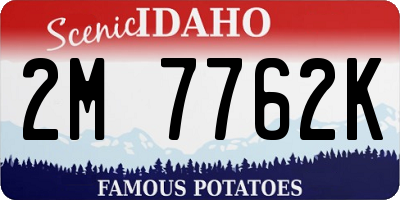 ID license plate 2M7762K