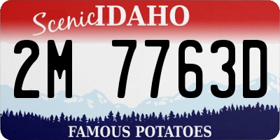 ID license plate 2M7763D