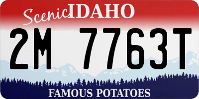 ID license plate 2M7763T