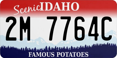 ID license plate 2M7764C