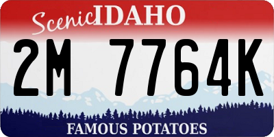ID license plate 2M7764K