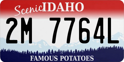 ID license plate 2M7764L