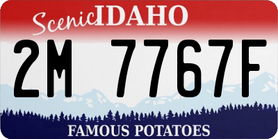 ID license plate 2M7767F