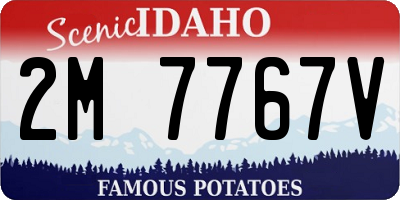 ID license plate 2M7767V