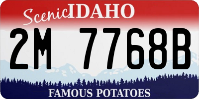 ID license plate 2M7768B