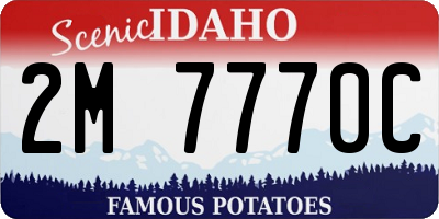 ID license plate 2M7770C