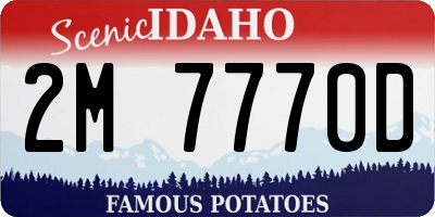 ID license plate 2M7770D