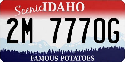 ID license plate 2M7770G