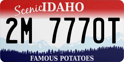 ID license plate 2M7770T