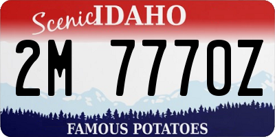 ID license plate 2M7770Z