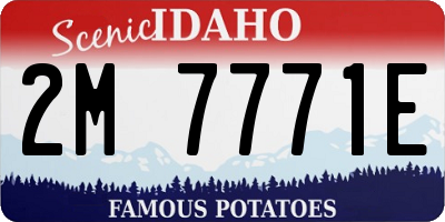 ID license plate 2M7771E