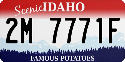 ID license plate 2M7771F