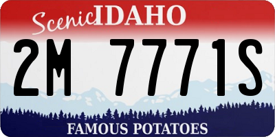 ID license plate 2M7771S